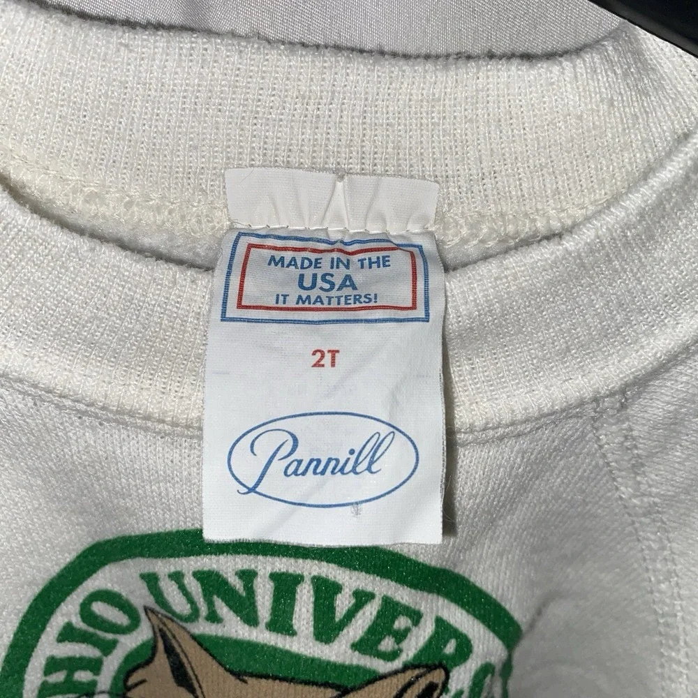 Vintage 80s Ohio University Bobcats Crewneck Sweatshirt 2T Baby/Toddler Made USA